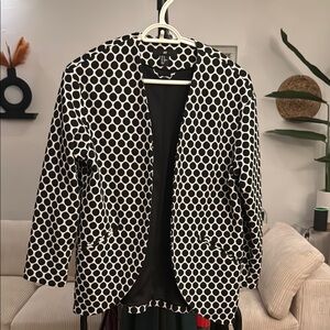 H&M Black and White Polka Dot Blazer
